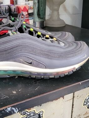 Nike Men’s Air Max 97 - Gray with Multicolor Air Unit